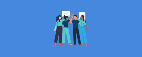 Ilustração de pessoas felizes sabendo como liderar um grupo